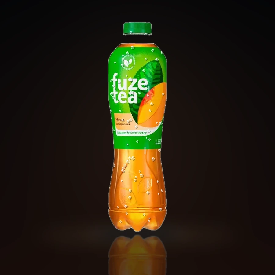 Fuze Tea Pfirsich in der Originalflasche