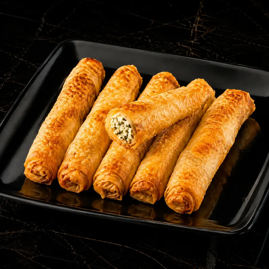 Knusprige Zigaretten Börek mit Käsefüllung