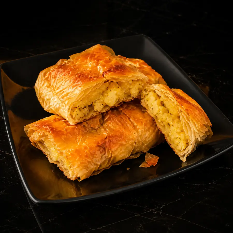 Goldbrauner Börek mit Kartoffelfüllung