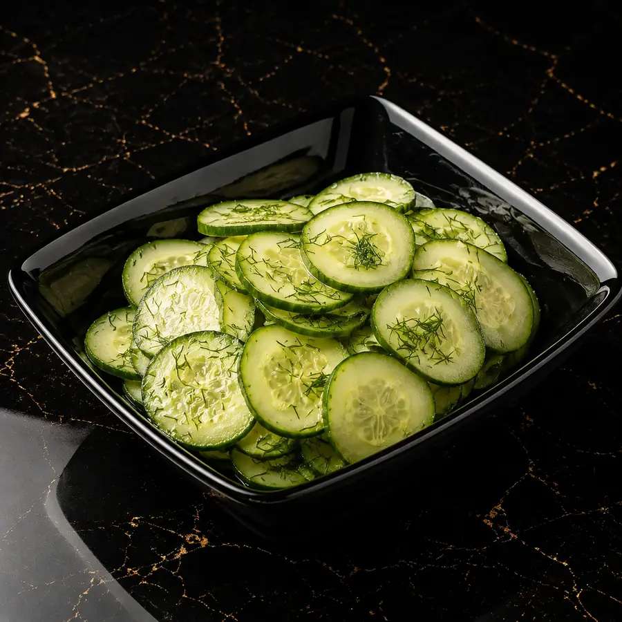 Frischer Gurkensalat mit Dill