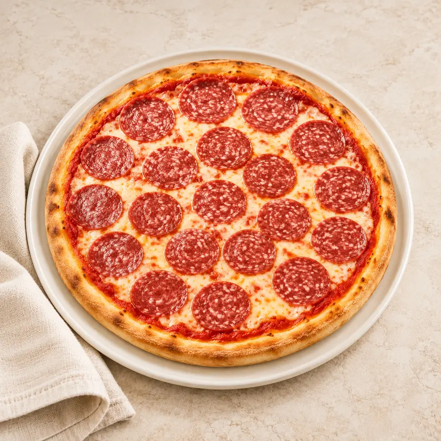 Pizza Salami mit Rindersalami